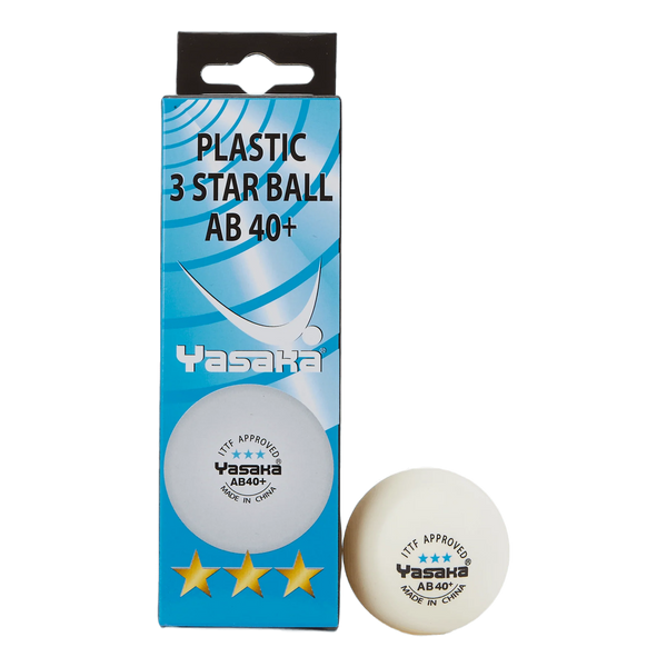 Yasaka AB 40+ 3 Star Plastic Ball (Per Dozen)