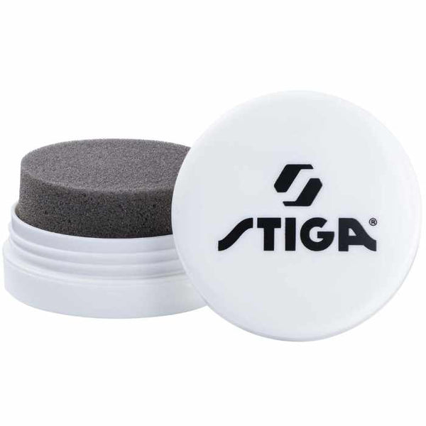 Buy STIGA Rubber Clean 100ml, a VOC-free table tennis rubber cleaner with sponge applicator. Safely cleans rubber and helps maintain its tacky surface.