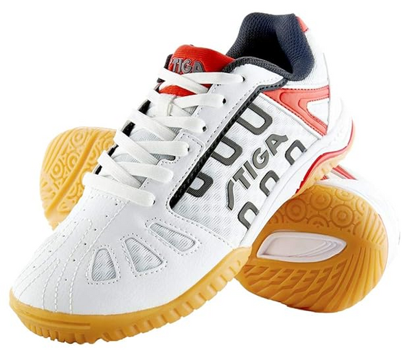 STIGA Liner II Table Tennis Shoe White RED