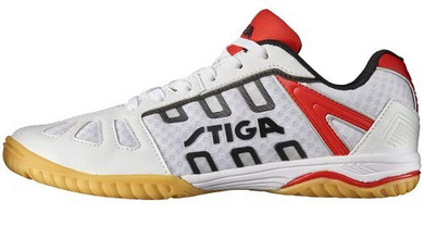 STIGA Liner II Table Tennis Shoe White RED