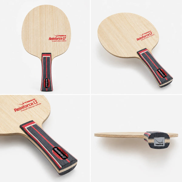 Yasaka Reinforce LT fleece carbon table tennis blade angled view